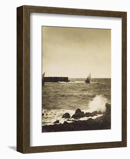 The Broken Wave; La Vague Brise-Mer, Mediterranee-Gustave Le Gray-Framed Giclee Print