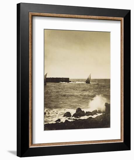 The Broken Wave; La Vague Brise-Mer, Mediterranee-Gustave Le Gray-Framed Giclee Print