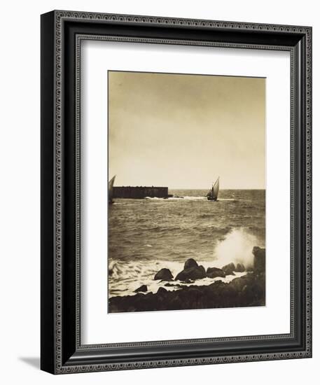 The Broken Wave; La Vague Brise-Mer, Mediterranee-Gustave Le Gray-Framed Giclee Print