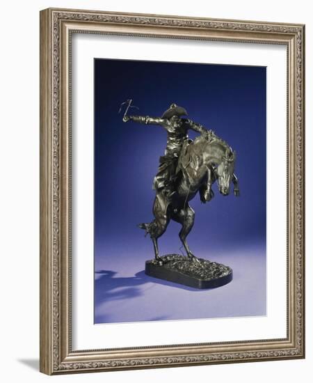 The Bronco Buster-Frederic Sackrider Remington-Framed Giclee Print