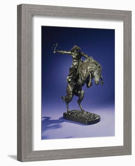 The Bronco Buster-Frederic Sackrider Remington-Framed Giclee Print