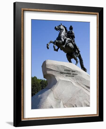 The Bronze Horseman Statue, Monument to Tsar Peter the Great, St. Petersburg, Russia-Nancy & Steve Ross-Framed Photographic Print