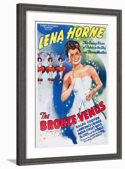 The Bronze Venus, (aka The Duke is Tops), Lena Horne on 1943 poster art, 1938-null-Framed Art Print