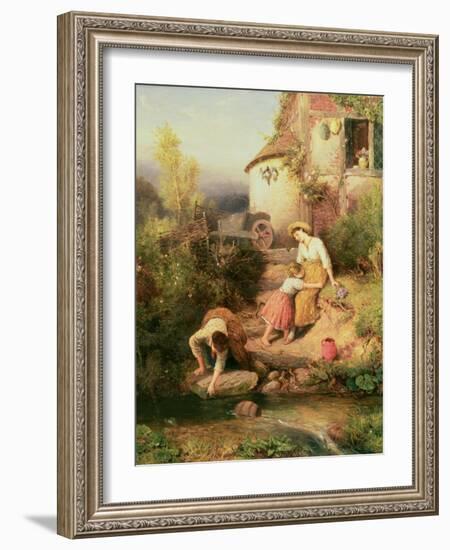 The Brook, 1874-Myles Birket Foster-Framed Giclee Print