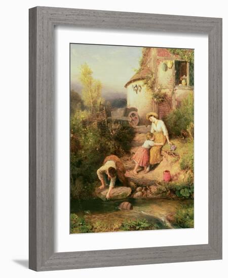 The Brook, 1874-Myles Birket Foster-Framed Giclee Print