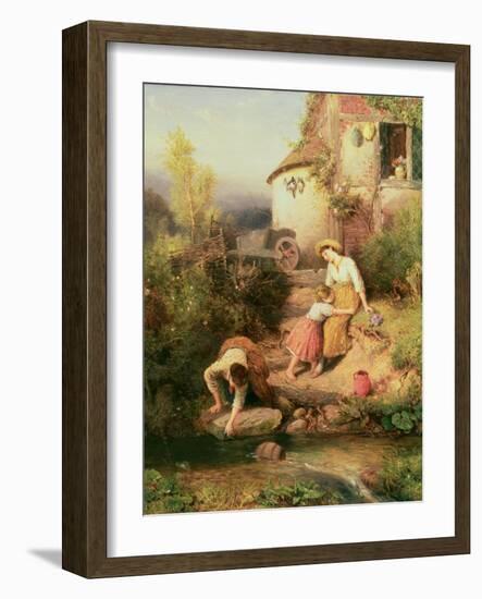 The Brook, 1874-Myles Birket Foster-Framed Giclee Print