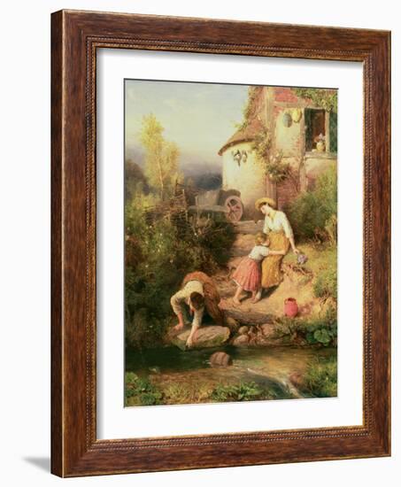 The Brook, 1874-Myles Birket Foster-Framed Giclee Print