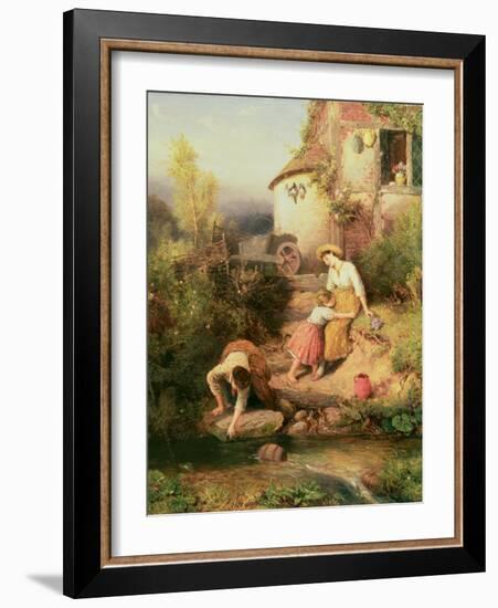 The Brook, 1874-Myles Birket Foster-Framed Giclee Print