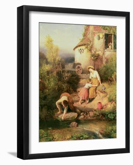 The Brook, 1874-Myles Birket Foster-Framed Giclee Print