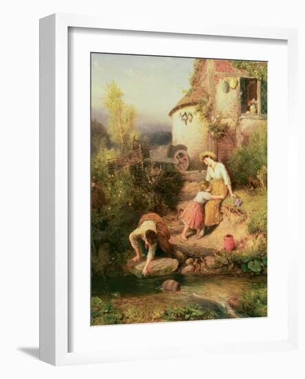 The Brook, 1874-Myles Birket Foster-Framed Giclee Print