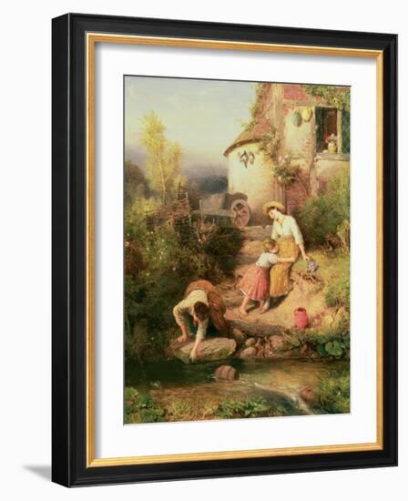 The Brook, 1874-Myles Birket Foster-Framed Giclee Print