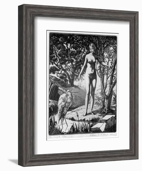 The Brook, 1930-William EC Morgan-Framed Giclee Print