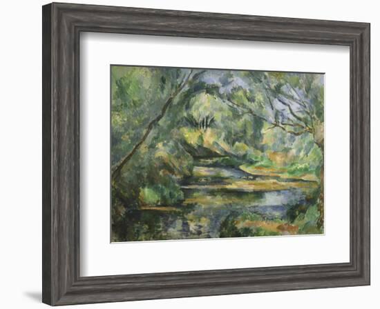 The Brook-Paul Cézanne-Framed Art Print