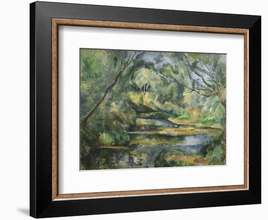 The Brook-Paul Cézanne-Framed Art Print