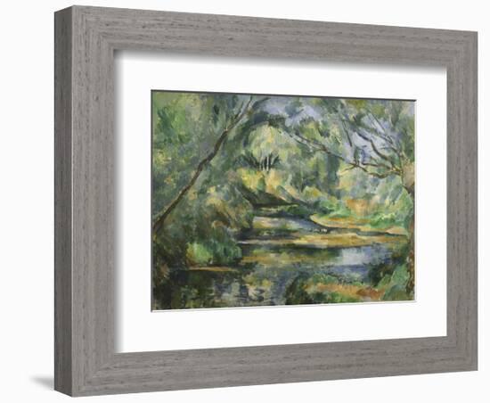The Brook-Paul Cézanne-Framed Art Print