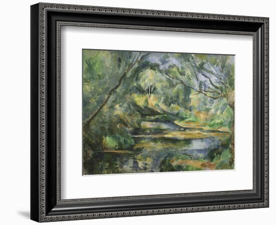 The Brook-Paul Cézanne-Framed Art Print