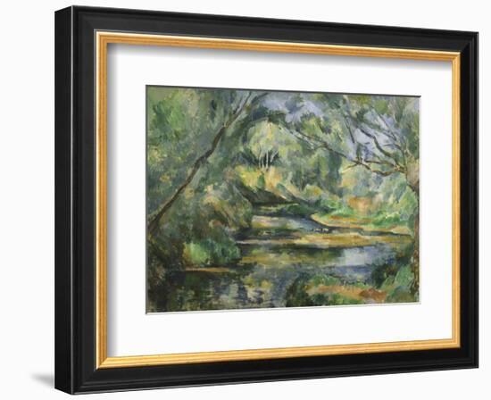 The Brook-Paul Cézanne-Framed Art Print