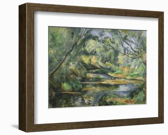 The Brook-Paul Cézanne-Framed Art Print