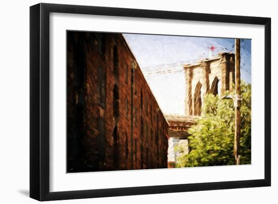 The Brooklyn Bridge II - In the Style of Oil Painting-Philippe Hugonnard-Framed Giclee Print