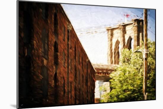 The Brooklyn Bridge II - In the Style of Oil Painting-Philippe Hugonnard-Mounted Giclee Print