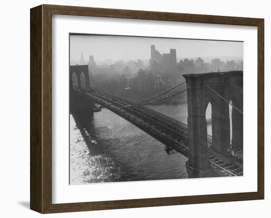 The Brooklyn Bridge-Arthur Schatz-Framed Photographic Print