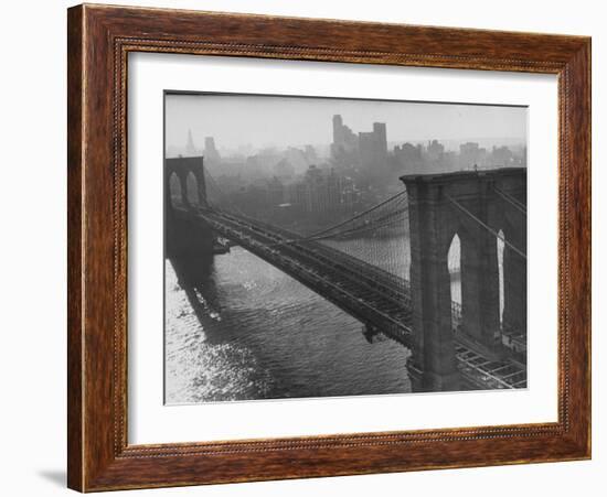 The Brooklyn Bridge-Arthur Schatz-Framed Photographic Print