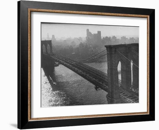 The Brooklyn Bridge-Arthur Schatz-Framed Photographic Print