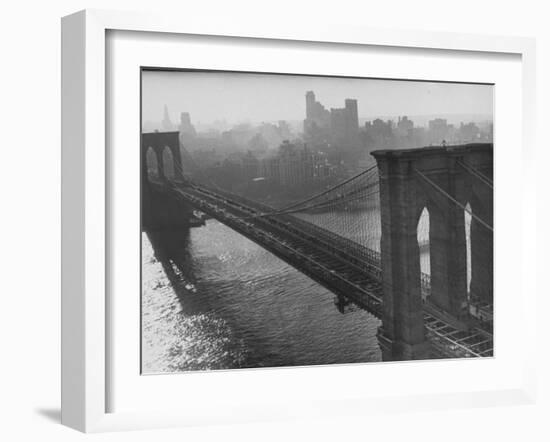 The Brooklyn Bridge-Arthur Schatz-Framed Photographic Print