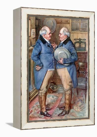 The Brothers Cheeryble (Colour Litho)-Harold Copping-Framed Premier Image Canvas