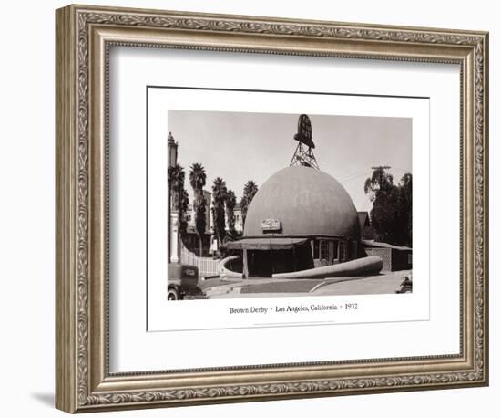 The Brown Derby, Los Angeles, California, 1932-null-Framed Art Print