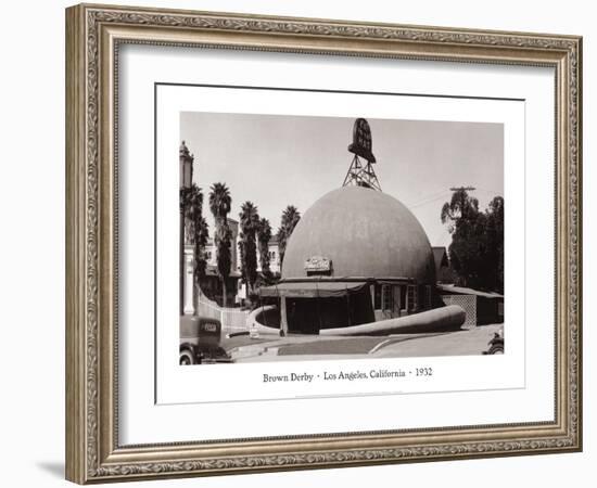 The Brown Derby, Los Angeles, California, 1932-null-Framed Art Print