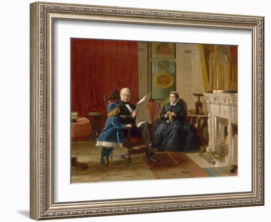 The Brown Family, 1869-Eastman Johnson-Framed Art Print