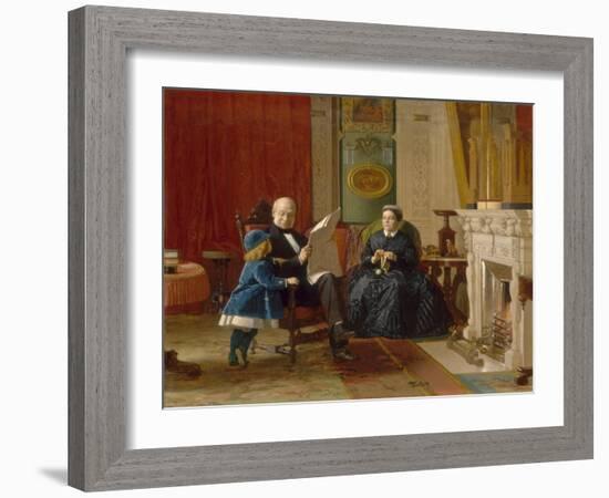 The Brown Family, 1869-Eastman Johnson-Framed Art Print