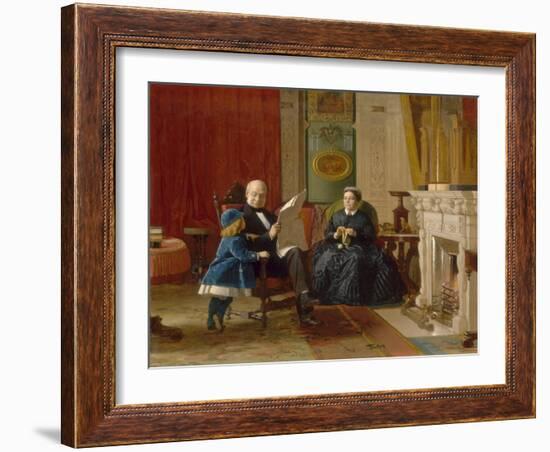 The Brown Family, 1869-Eastman Johnson-Framed Art Print