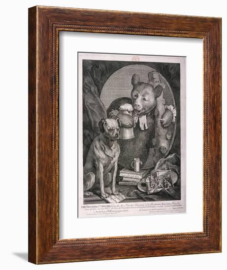 The Bruiser, C. Churchill ... in the Character of a Russian Hercules ..., 1763-William Hogarth-Framed Giclee Print