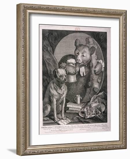 The Bruiser, C. Churchill ... in the Character of a Russian Hercules ..., 1763-William Hogarth-Framed Giclee Print