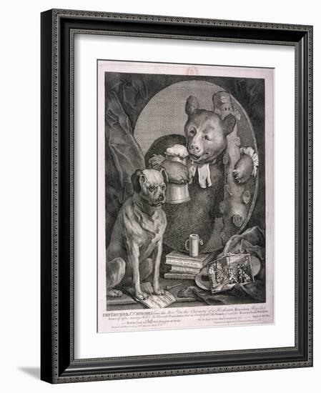 The Bruiser, C. Churchill ... in the Character of a Russian Hercules ..., 1763-William Hogarth-Framed Giclee Print