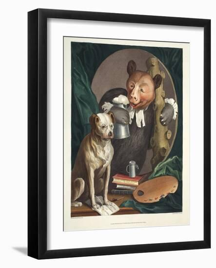 The Bruiser Charles Churchill, Once the Reverend, in the Character of a Russian Hercules,…-William Hogarth-Framed Giclee Print