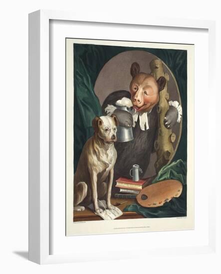 The Bruiser Charles Churchill, Once the Reverend, in the Character of a Russian Hercules,…-William Hogarth-Framed Giclee Print