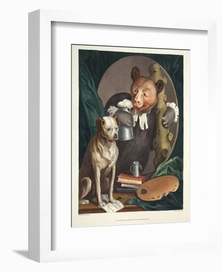 The Bruiser Charles Churchill, Once the Reverend, in the Character of a Russian Hercules,…-William Hogarth-Framed Giclee Print