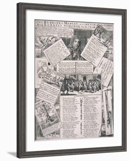 The Bubblers Medley, or a Sketch of the Times, 1720-null-Framed Giclee Print