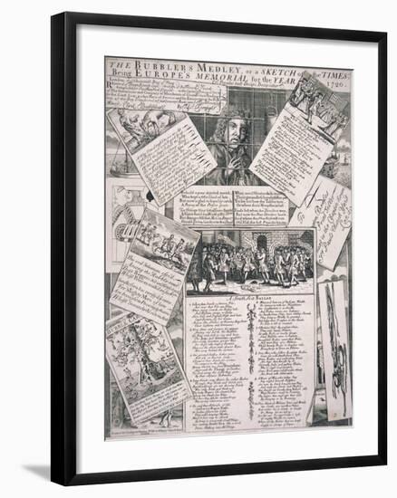 The Bubblers Medley, or a Sketch of the Times, 1720-null-Framed Giclee Print