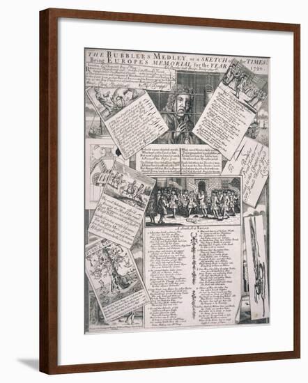 The Bubblers Medley, or a Sketch of the Times, 1720-null-Framed Giclee Print