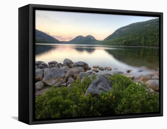 The Bubbles and Jordan Pond in Acadia National Park, Maine, USA-Jerry & Marcy Monkman-Framed Premier Image Canvas