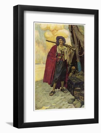 The Buccaneer, as He Lives on in Legend Waiting to be Re- Enacted by Errol Flynn or Burt Lancaster-Howard Pyle-Framed Photographic Print