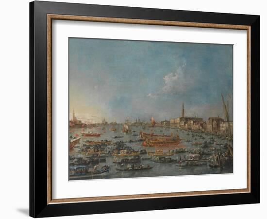 The Bucintoro Festival of Venice, Mid of the 18th C-Francesco Guardi-Framed Giclee Print