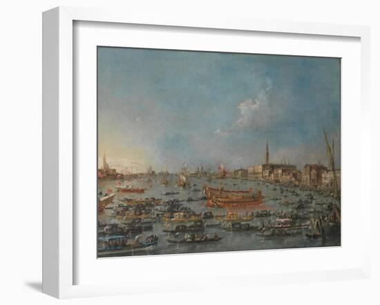 The Bucintoro Festival of Venice, Mid of the 18th C-Francesco Guardi-Framed Giclee Print