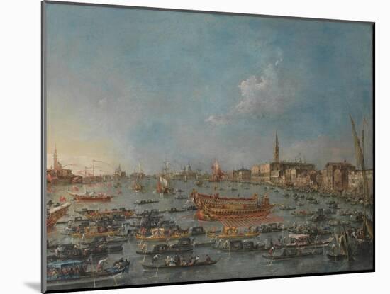 The Bucintoro Festival of Venice, Mid of the 18th C-Francesco Guardi-Mounted Giclee Print