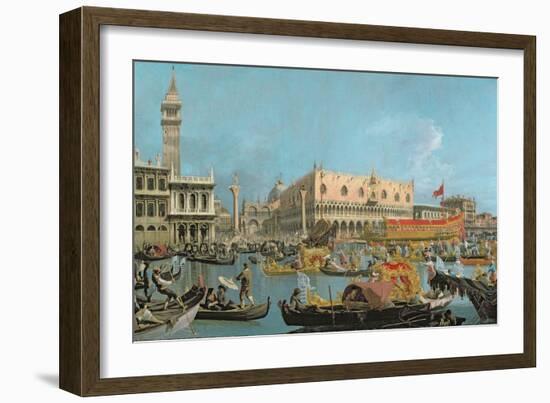 The Bucintoro Returning to the Molo-Canaletto-Framed Giclee Print