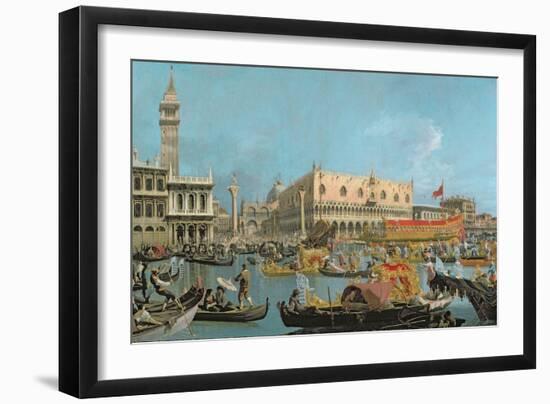 The Bucintoro Returning to the Molo-Canaletto-Framed Giclee Print